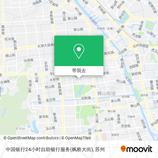 中国银行24小时自助银行服务(枫桥大街)地图