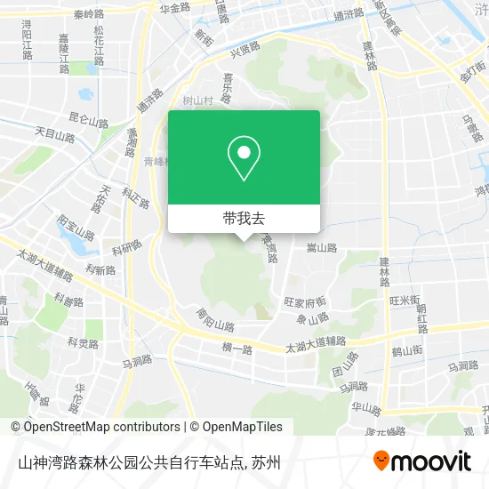 山神湾路森林公园公共自行车站点地图