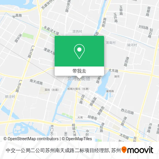 中交一公局二公司苏州南天成路二标项目经理部地图