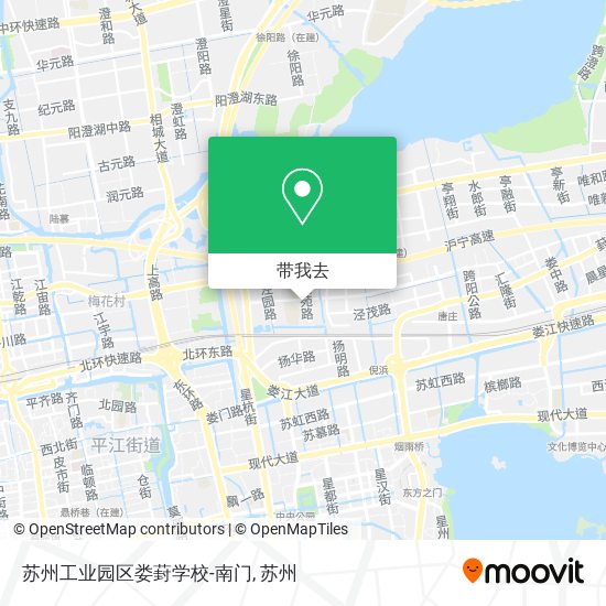 苏州工业园区娄葑学校-南门地图
