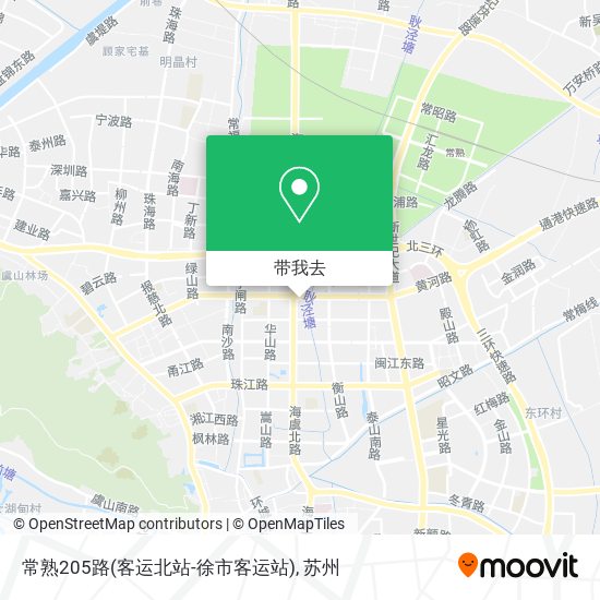 常熟205路(客运北站-徐市客运站)地图