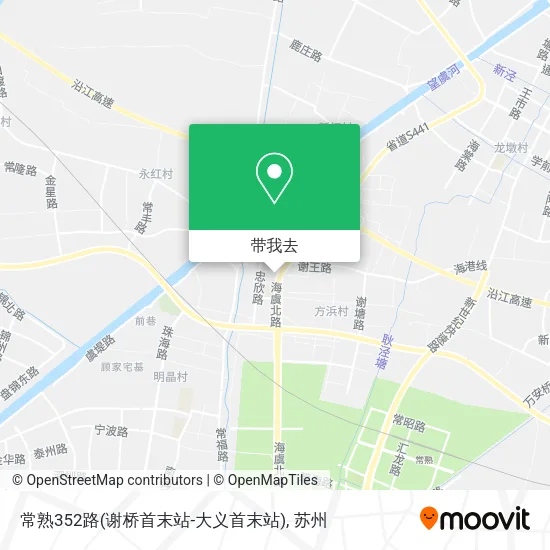 常熟352路(谢桥首末站-大义首末站)地图