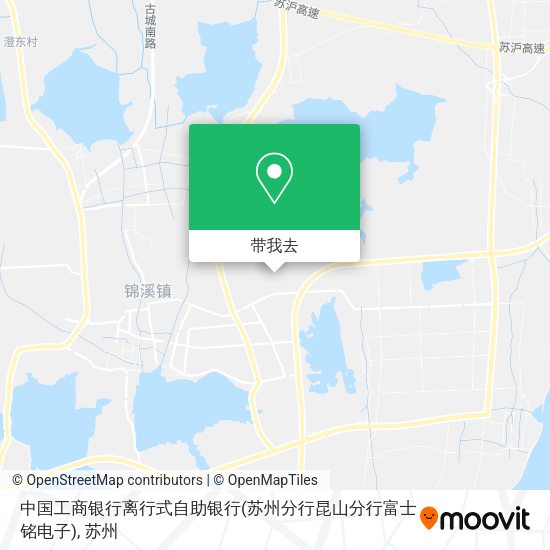 中国工商银行离行式自助银行(苏州分行昆山分行富士铭电子)地图