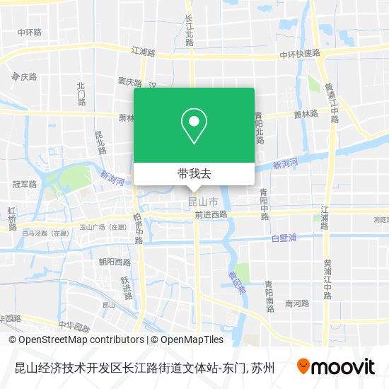 昆山经济技术开发区长江路街道文体站-东门地图