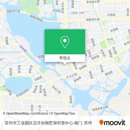 苏州市工业园区启月街独墅湖邻里中心-南门地图