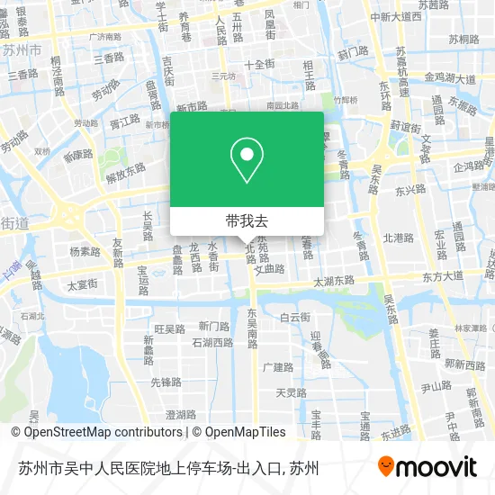 苏州市吴中人民医院地上停车场-出入口地图