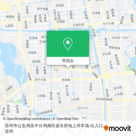 苏州市公安局吴中分局南区派出所地上停车场-出入口地图
