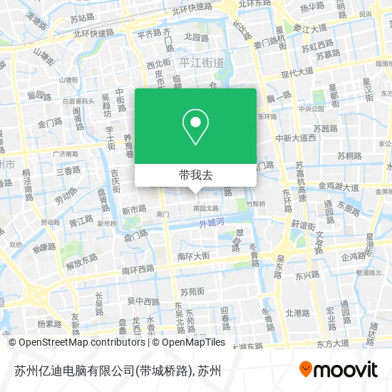 苏州亿迪电脑有限公司(带城桥路)地图