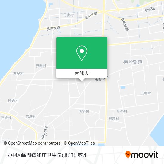 吴中区临湖镇浦庄卫生院(北门)地图