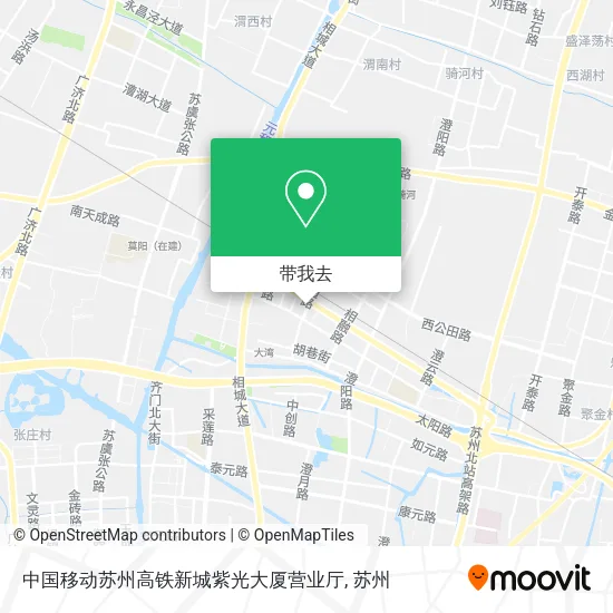 中国移动苏州高铁新城紫光大厦营业厅地图