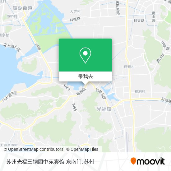 苏州光福三钢园中苑宾馆-东南门地图