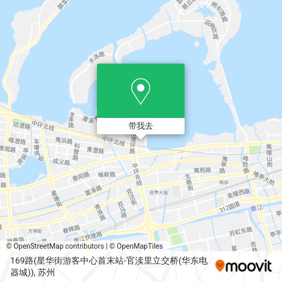 169路(星华街游客中心首末站-官渎里立交桥(华东电器城))地图