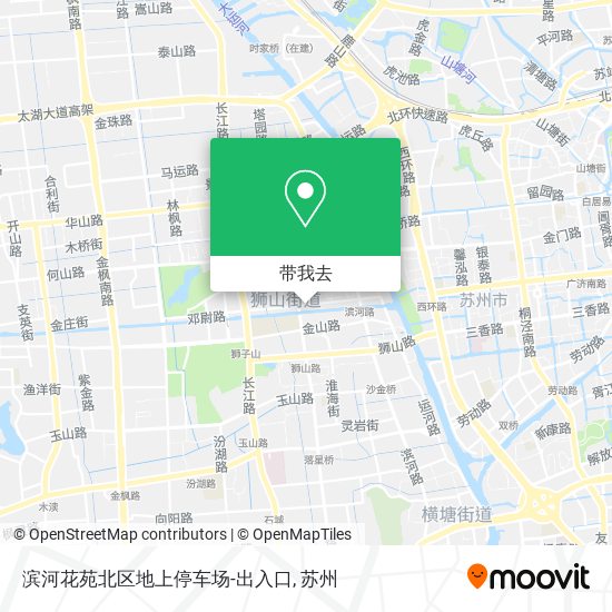 滨河花苑北区地上停车场-出入口地图