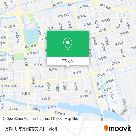 方圆街与方洲路交叉口地图