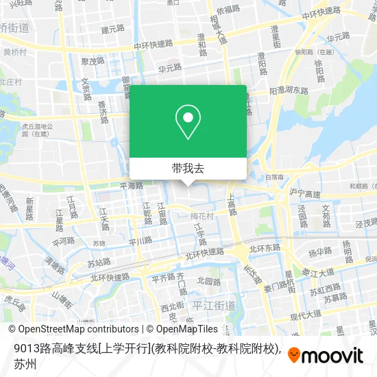 9013路高峰支线[上学开行](教科院附校-教科院附校)地图