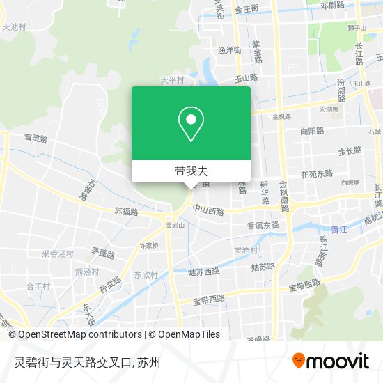 灵碧街与灵天路交叉口地图