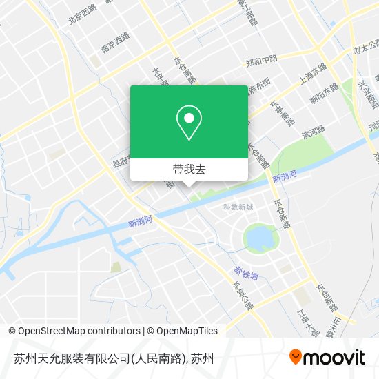 苏州天允服装有限公司(人民南路)地图