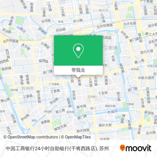 中国工商银行24小时自助银行(干将西路店)地图