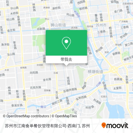 苏州市江南食单餐饮管理有限公司-西南门地图
