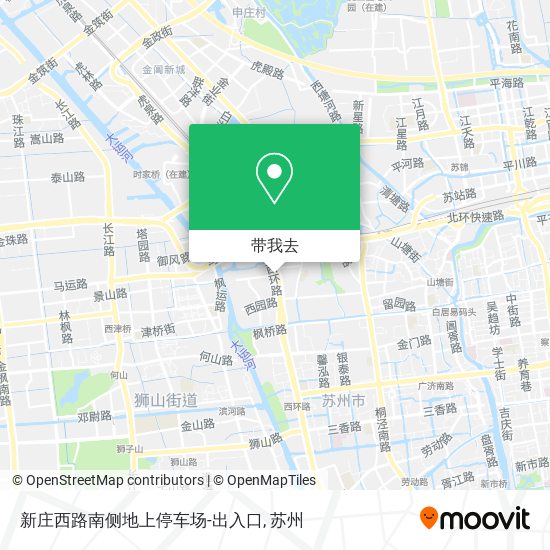 新庄西路南侧地上停车场-出入口地图