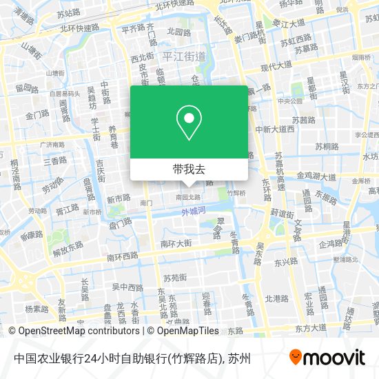 中国农业银行24小时自助银行(竹辉路店)地图