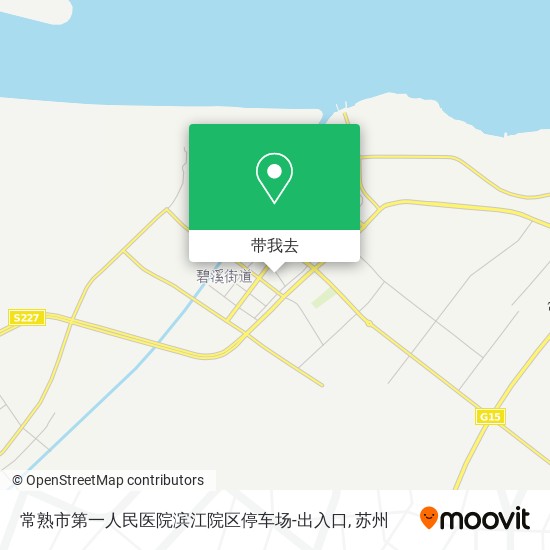 常熟市第一人民医院滨江院区停车场-出入口地图