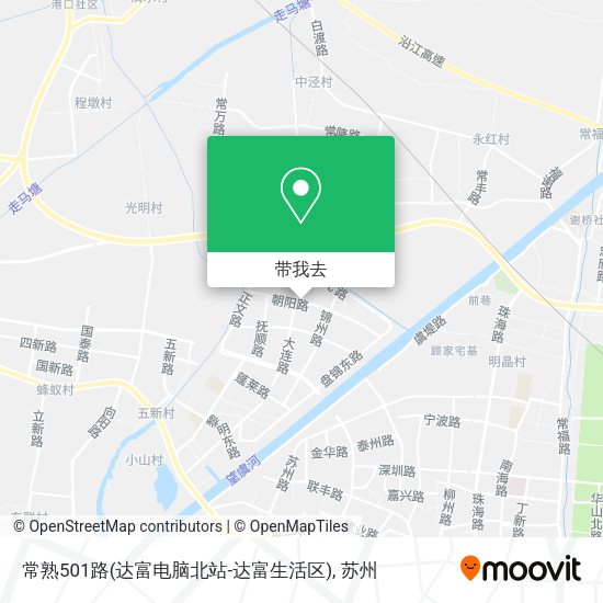 常熟501路(达富电脑北站-达富生活区)地图