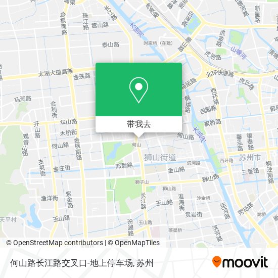 何山路长江路交叉口-地上停车场地图