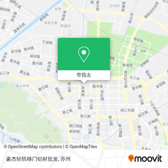 豪杰轻轨移门铝材批发地图
