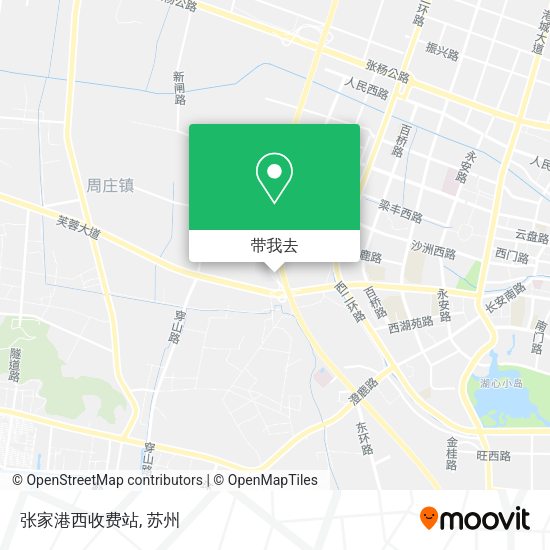 张家港西收费站地图