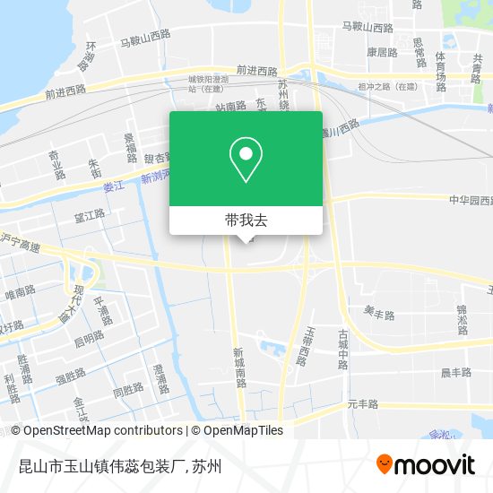 昆山市玉山镇伟蕊包装厂地图