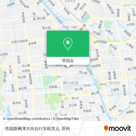 塔园路枫津大街自行车租赁点地图
