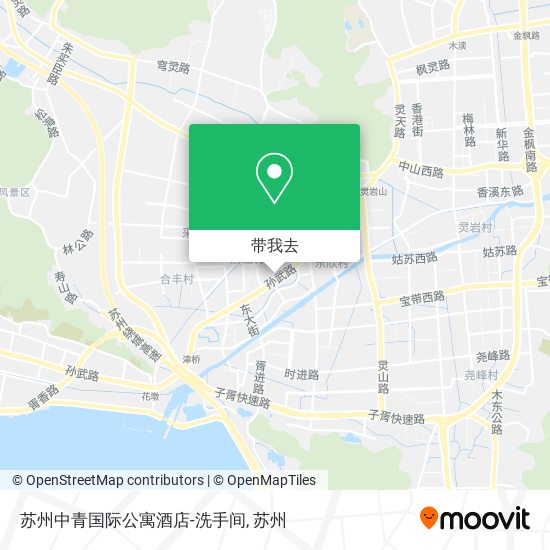苏州中青国际公寓酒店-洗手间地图