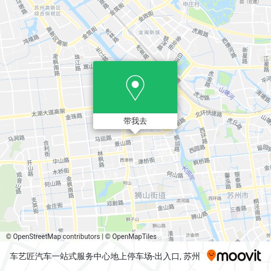 车艺匠汽车一站式服务中心地上停车场-出入口地图