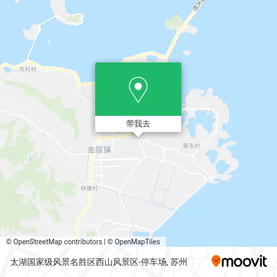 太湖国家级风景名胜区西山风景区-停车场地图