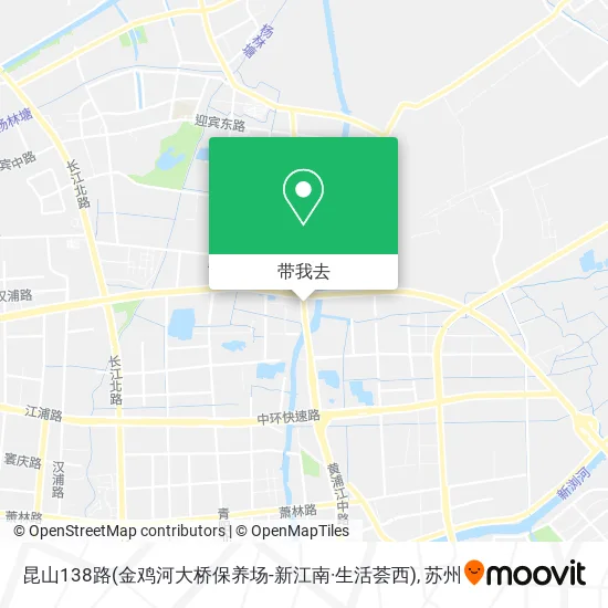 昆山138路(金鸡河大桥保养场-新江南·生活荟西)地图