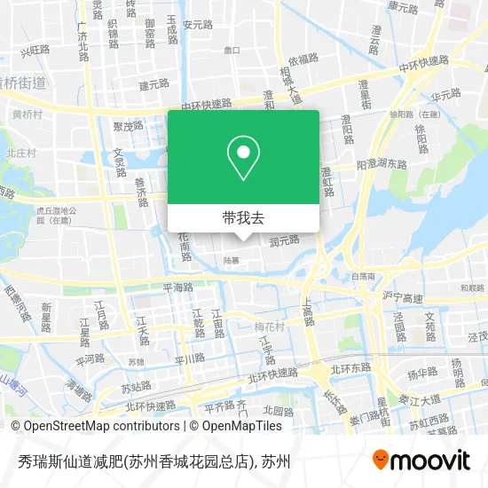 秀瑞斯仙道减肥(苏州香城花园总店)地图