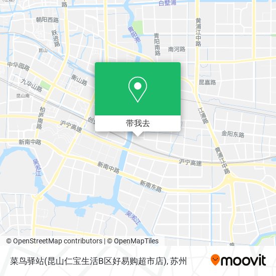 菜鸟驿站(昆山仁宝生活B区好易购超市店)地图