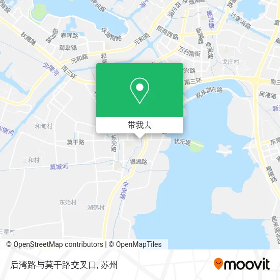 后湾路与莫干路交叉口地图