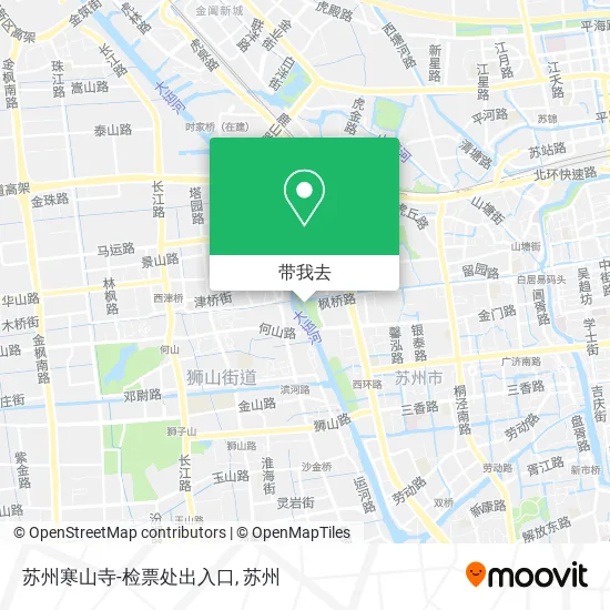 苏州寒山寺-检票处出入口地图