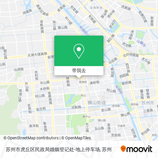 苏州市虎丘区民政局婚姻登记处-地上停车场地图