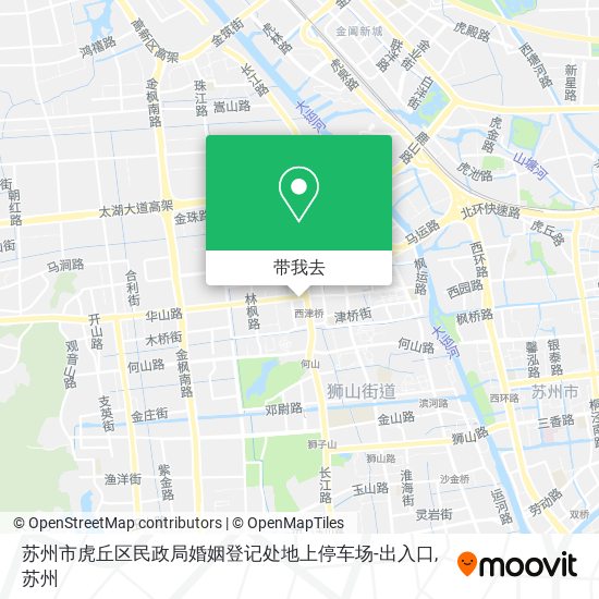 苏州市虎丘区民政局婚姻登记处地上停车场-出入口地图