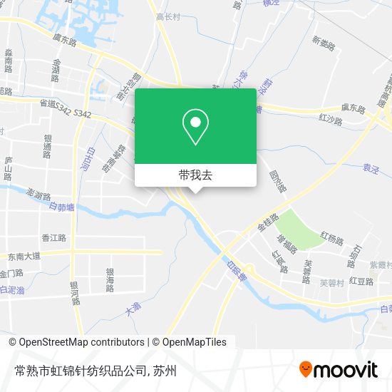 常熟市虹锦针纺织品公司地图