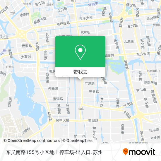 东吴南路155号小区地上停车场-出入口地图