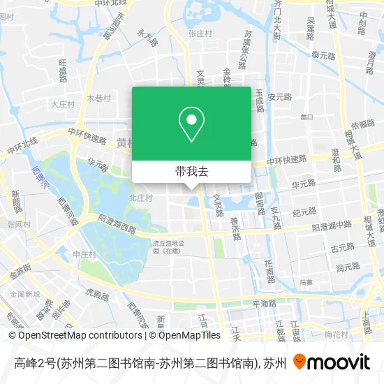 高峰2号(苏州第二图书馆南-苏州第二图书馆南)地图