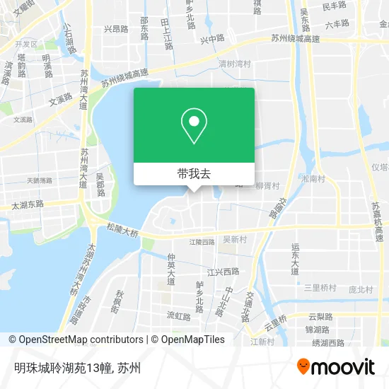明珠城聆湖苑13幢地图