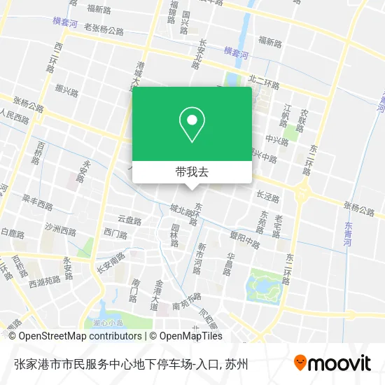 张家港市市民服务中心地下停车场-入口地图