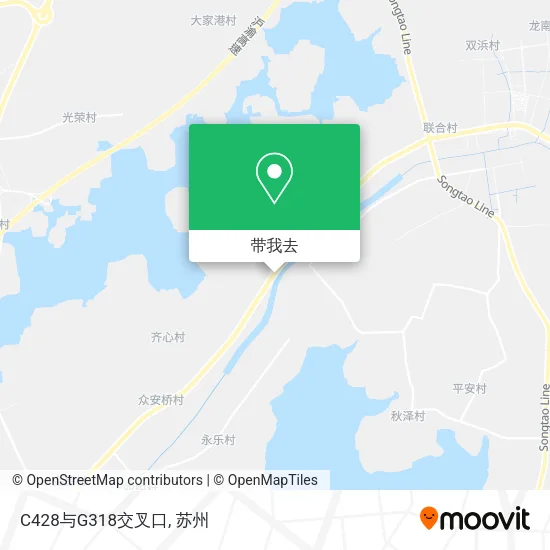 C428与G318交叉口地图