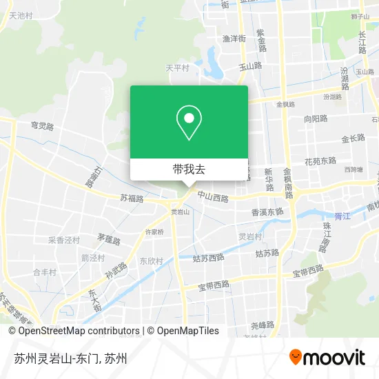 苏州灵岩山-东门地图