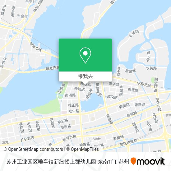 苏州工业园区唯亭镇新纽顿上郡幼儿园-东南1门地图